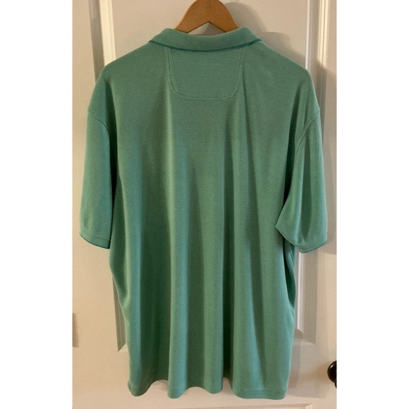 Tommy Bahama XXL Green Textured‎ Polo Shirt • Marlin Logo • Short Sleeve - Picture 3 of 8